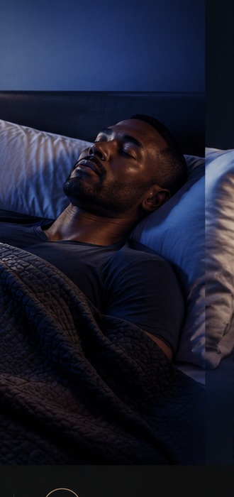 Man asleep — deep recovery and circadian health
